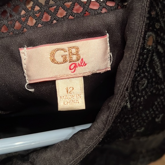 Black Velvet holiday Christmas Cocktail Dress - Girls 12 - Picture 3 of 6